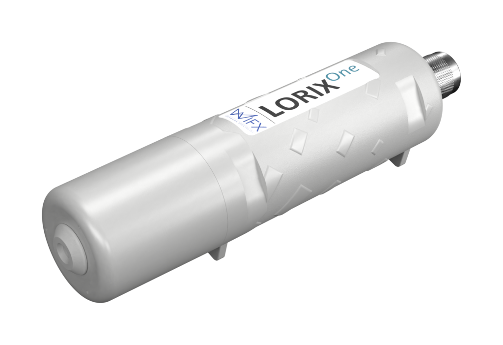A 3D realistic view of a Wifx LORIX One LoRaWAN gateway closed